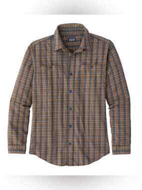 Patagonia M’s Long-Sleeved Pima Cotton Shirt Plaid Organic Cotton Button Up M